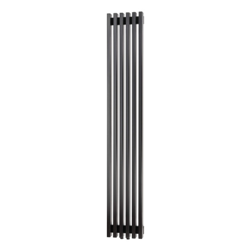 Радиатор вертикальный,  КДР "плоский" 1250x320x55 (5 ребер), чёрный